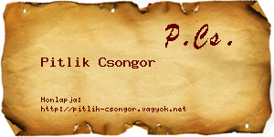 Pitlik Csongor névjegykártya
